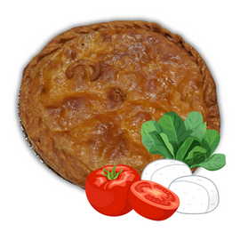 Espinacas, queso de cabra y tomate natural