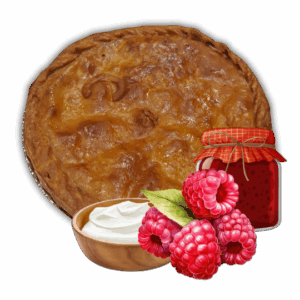 Empanada de crema de queso y dulce de frambuesa